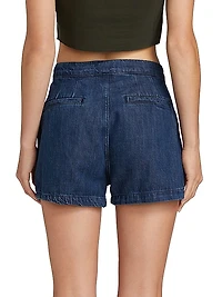 Patch-Pocket Denim Shorts