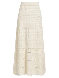 Josh Cotton Crochet Maxi Skirt