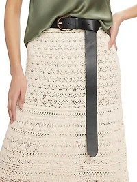 Josh Cotton Crochet Maxi Skirt