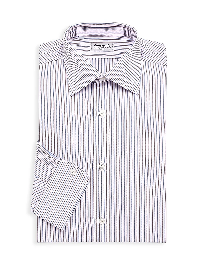 Striped Cotton Dress Shirt