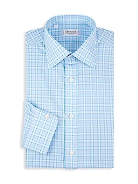 Plaid Cotton Dress Shirt