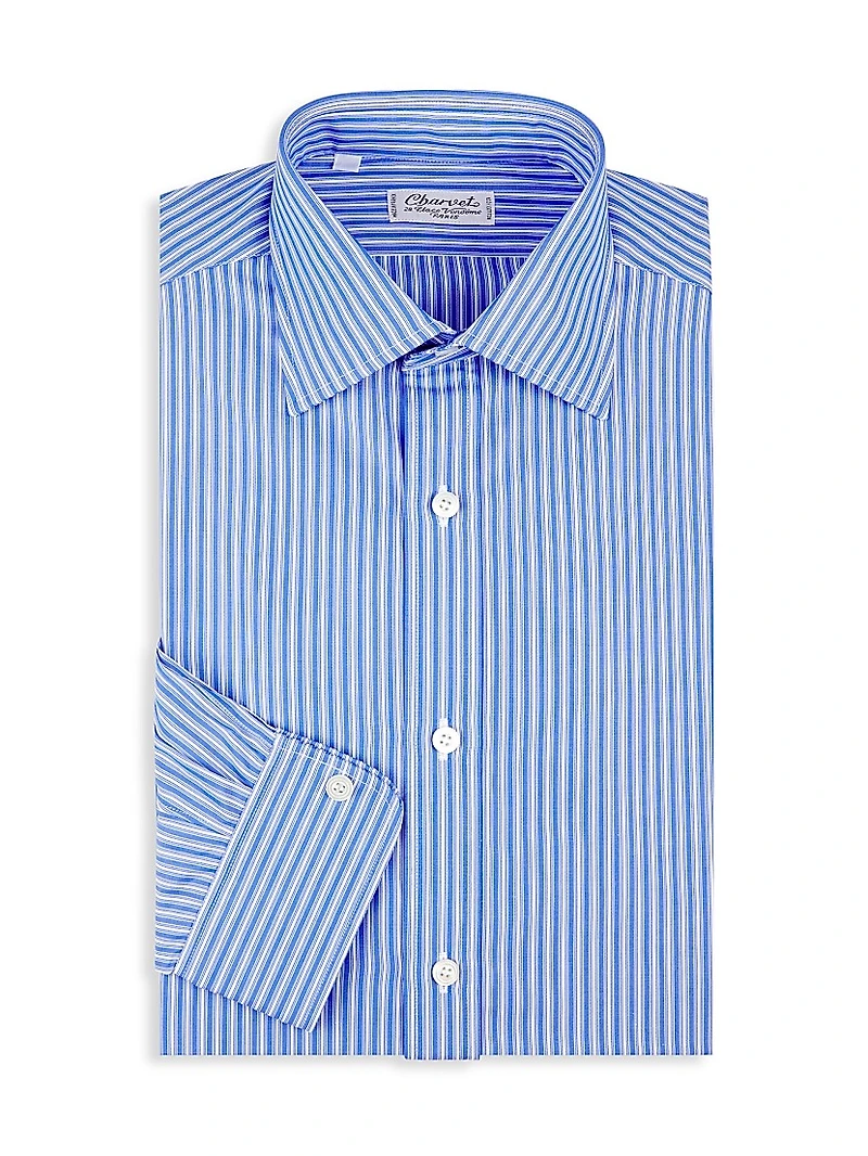 Striped Cotton Dress Shirt