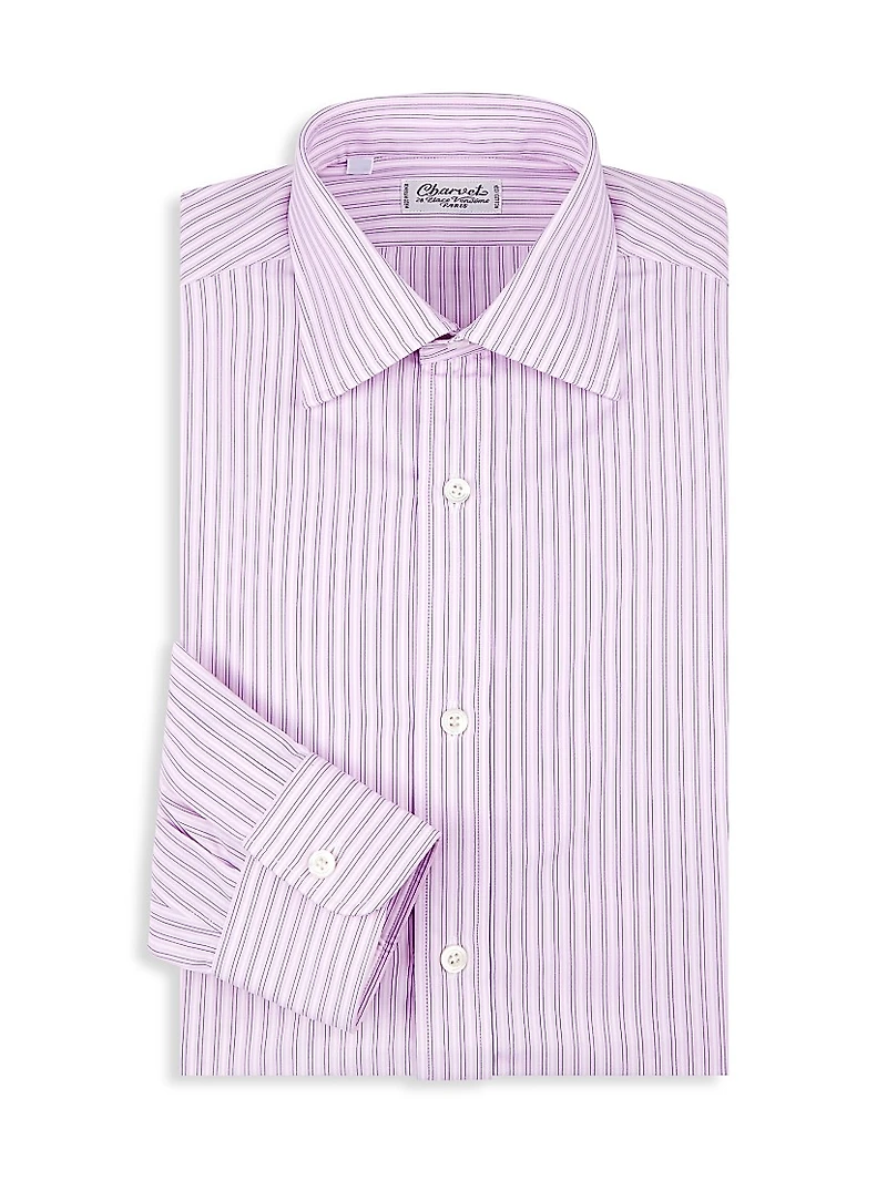Striped Cotton Dress Shirt