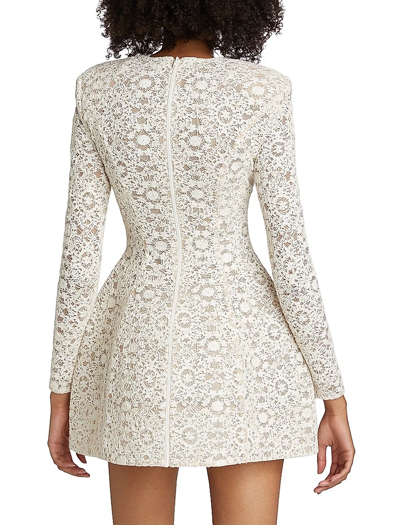 Courtney Blanc Lace Bow Minidress