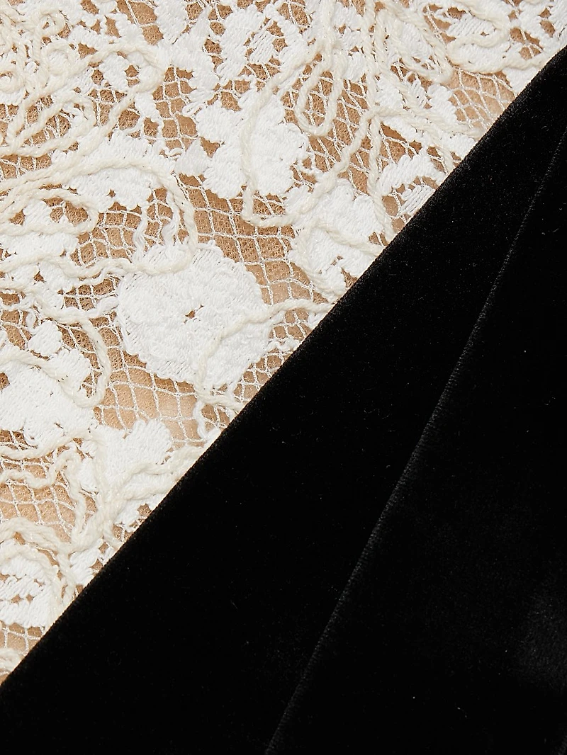 Courtney Blanc Lace Bow Minidress