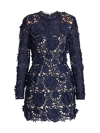 Maia Floral Appliqué Lace Minidress