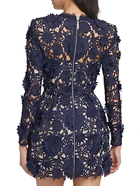 Maia Floral Appliqué Lace Minidress