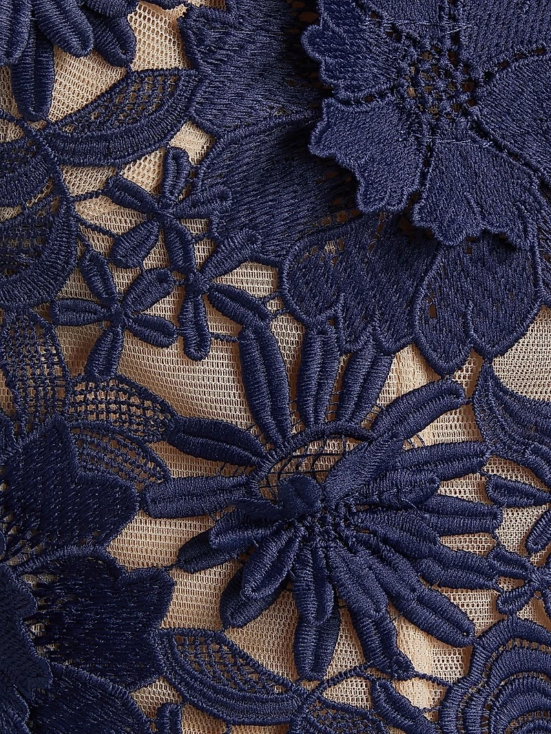 Maia Floral Appliqué Lace Minidress