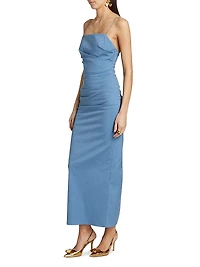 Jones Cotton-Blend Gathered Maxi Dress
