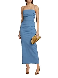 Jones Cotton-Blend Gathered Maxi Dress