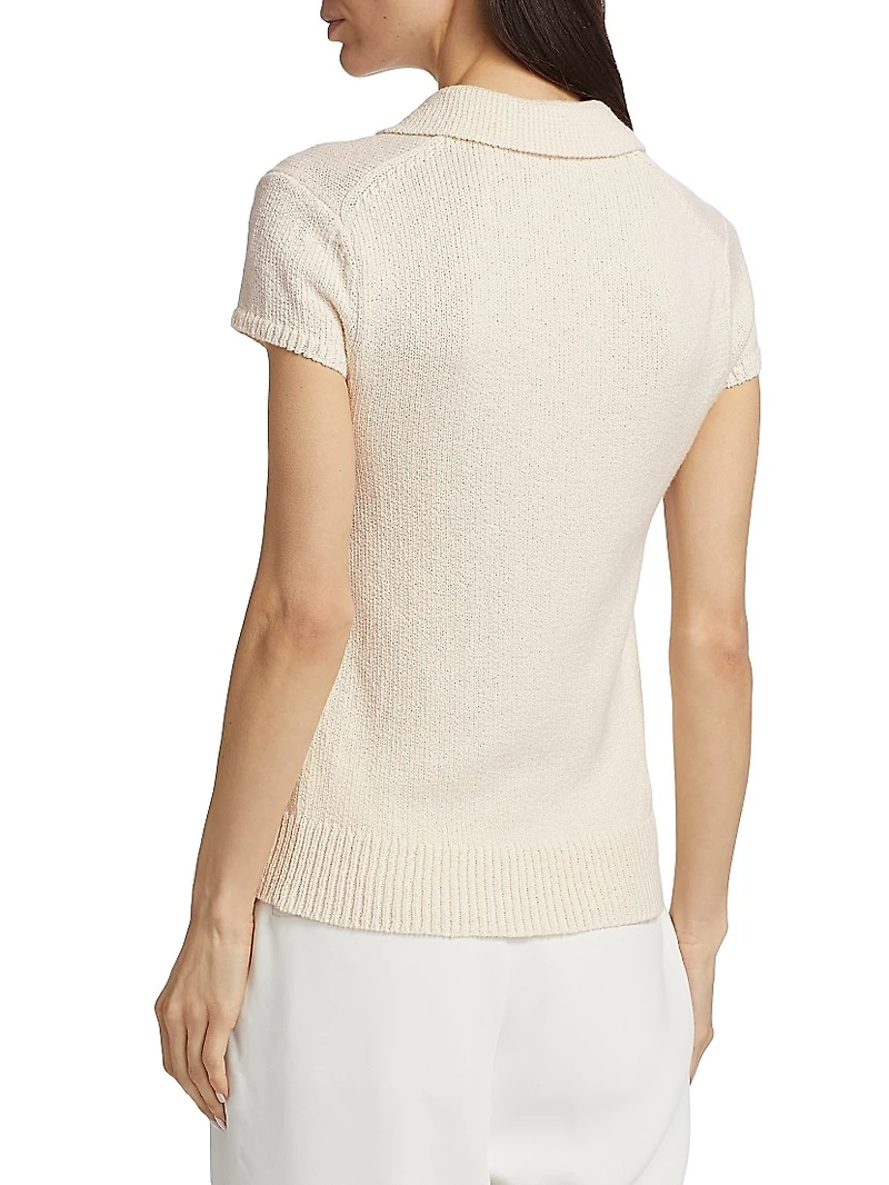 Knit Cotton & Wool Polo
