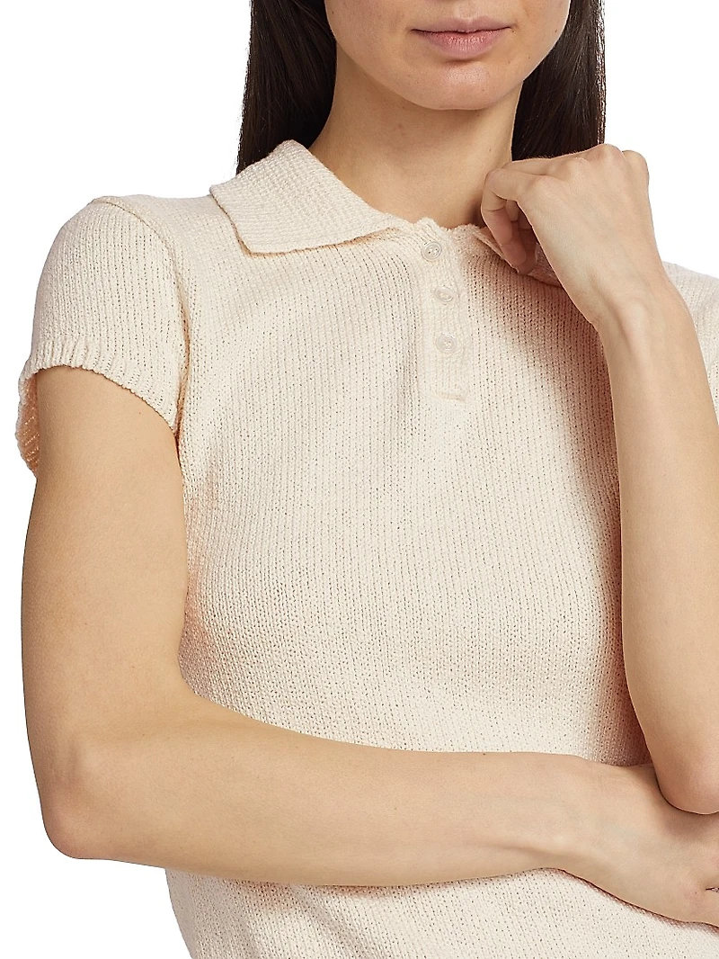 Knit Cotton & Wool Polo