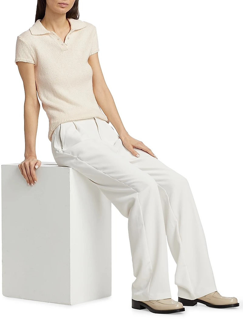 Knit Cotton & Wool Polo