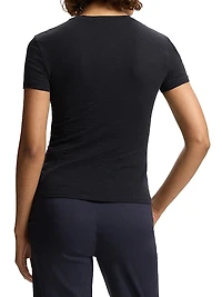 Tiny Tee Fitted Cotton Slub Knit T-Shirt