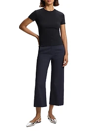 Tiny Tee Fitted Cotton Slub Knit T-Shirt