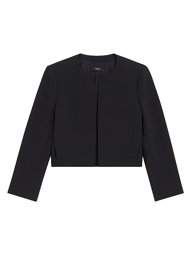 Tailored Open-Front Jacket