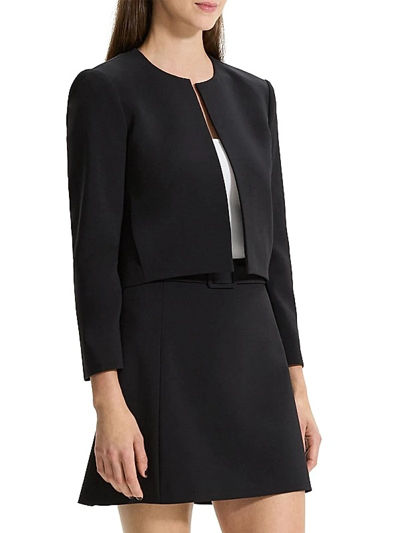 Tailored Open-Front Jacket