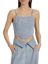 Bea Denim Crop Top