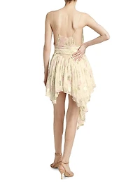 Clairo Metallic Floral Minidress