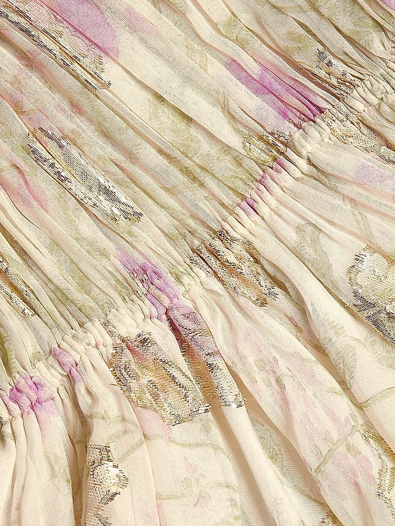 Clairo Metallic Floral Minidress