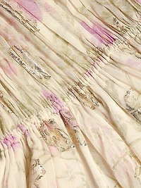 Clairo Metallic Floral Minidress