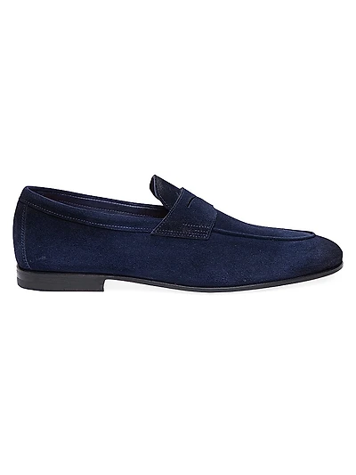 Carlos Suede Penny Loafers
