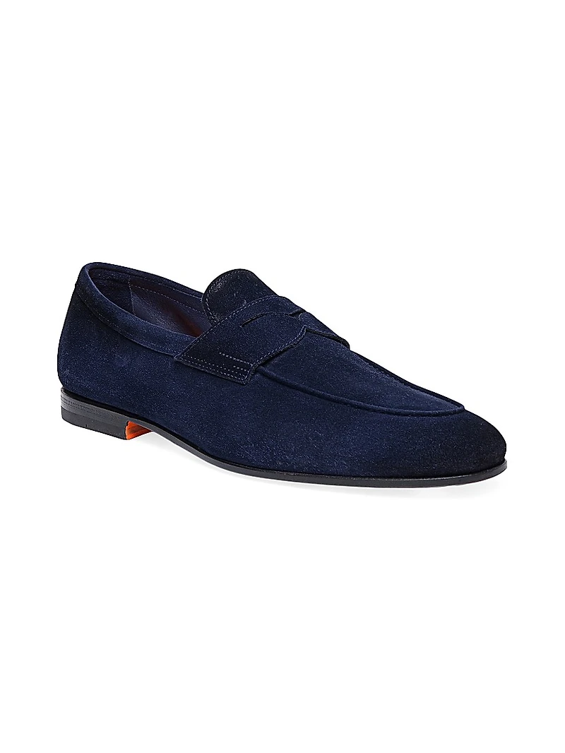 Carlos Suede Penny Loafers