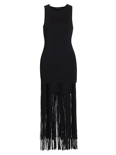 Margaux Fringe Midi Sheath Dress