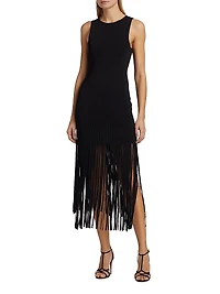 Margaux Fringe Midi Sheath Dress