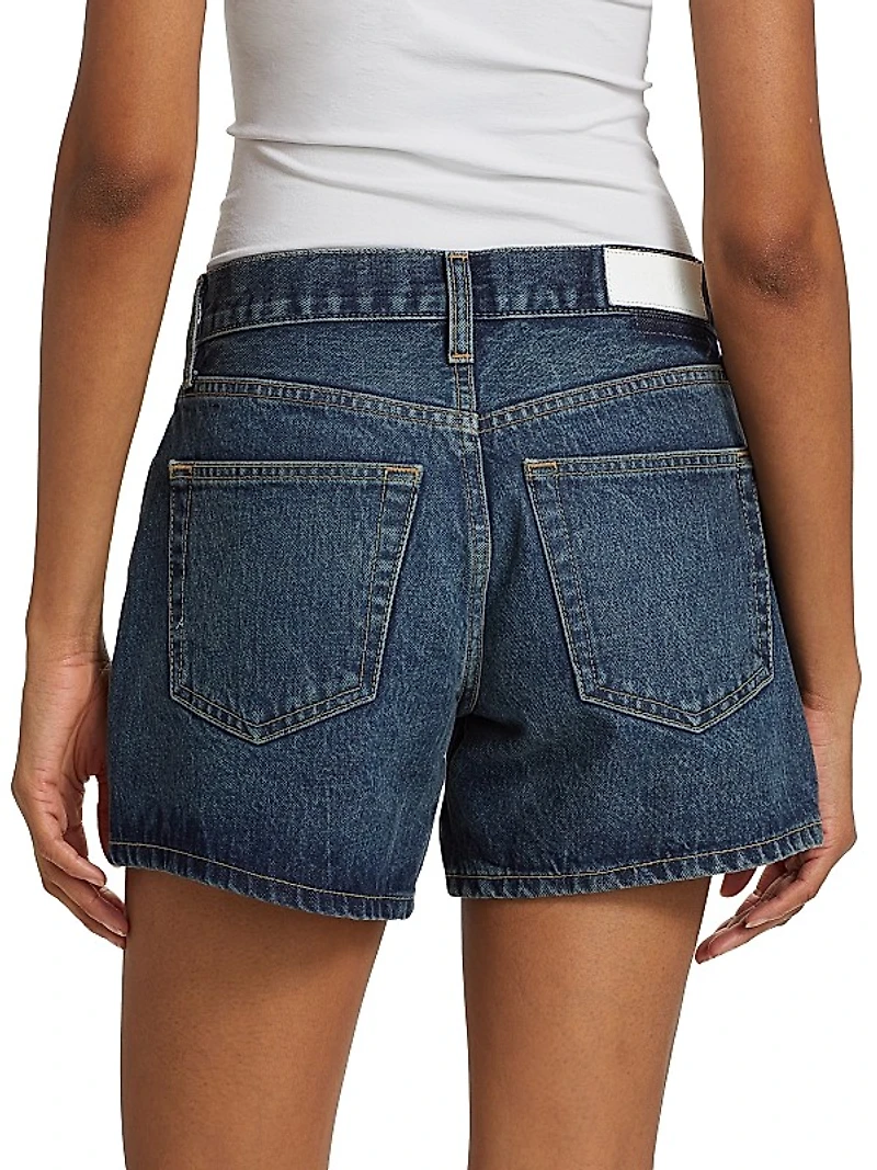 Mid-Rise Denim Shorts