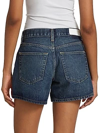 Mid-Rise Denim Shorts