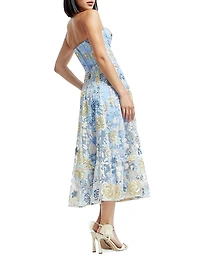 Carina Floral Bustier Midi-Dress