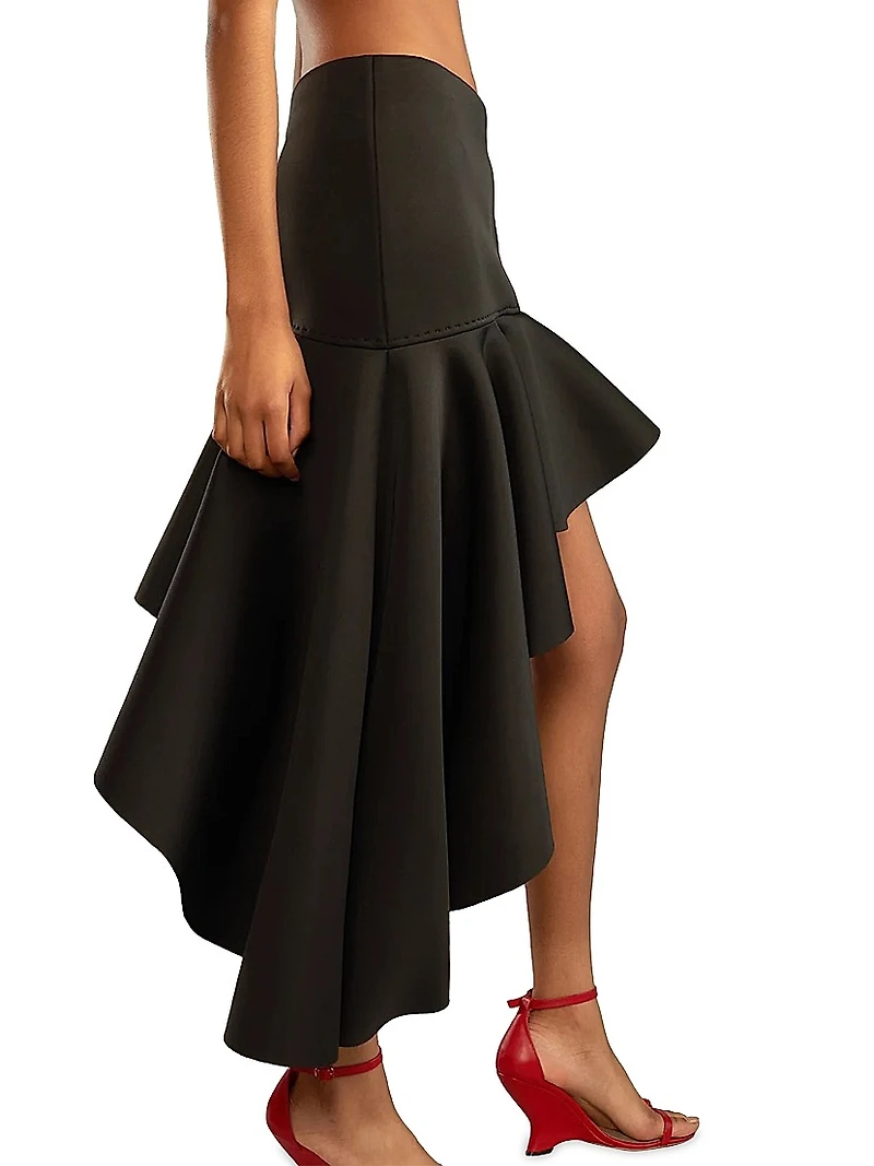 Asymmetric Flounce Skirt
