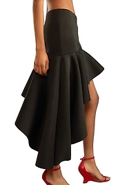 Asymmetric Flounce Skirt