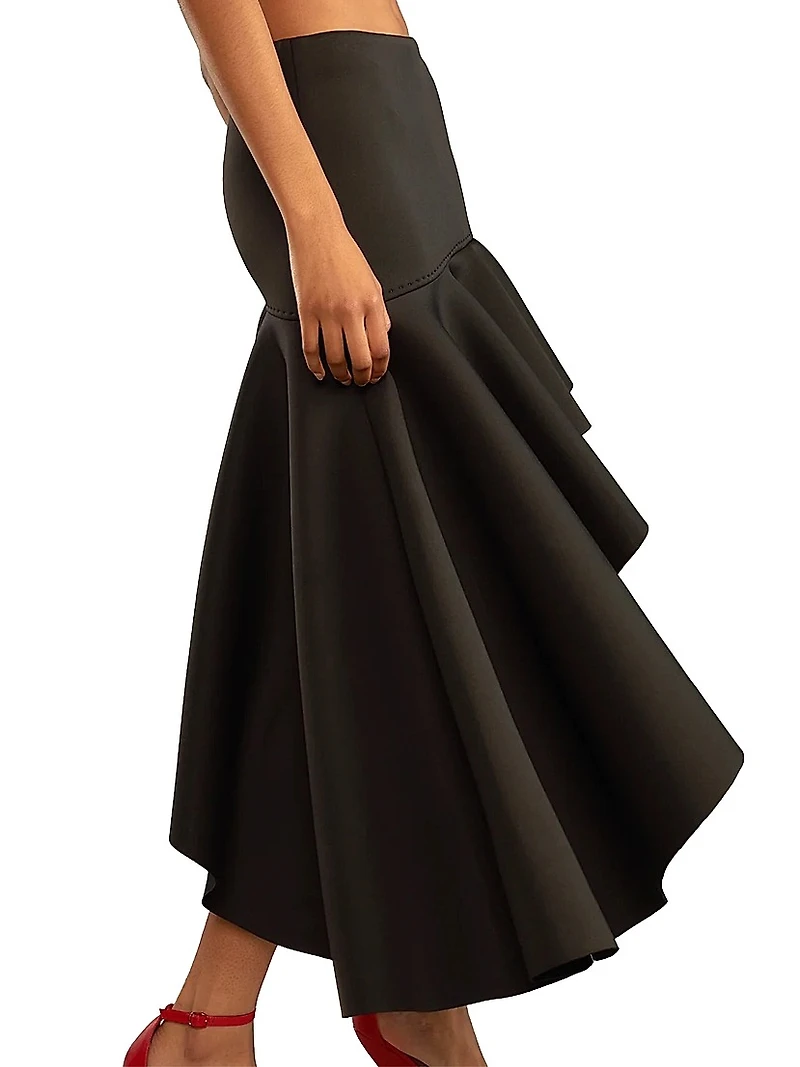 Asymmetric Flounce Skirt