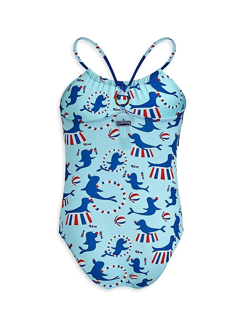 Little Girl's & Circus One-Piece Swimsuit