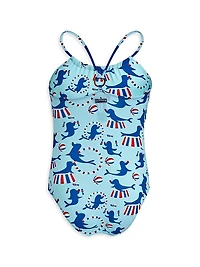 Little Girl's & Circus One-Piece Swimsuit
