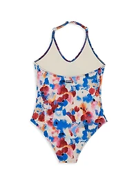 Little Girl's & Flowers The Sky One-Piece Swimsuit