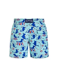 Little Boy's & Circus Print Swim Trunks
