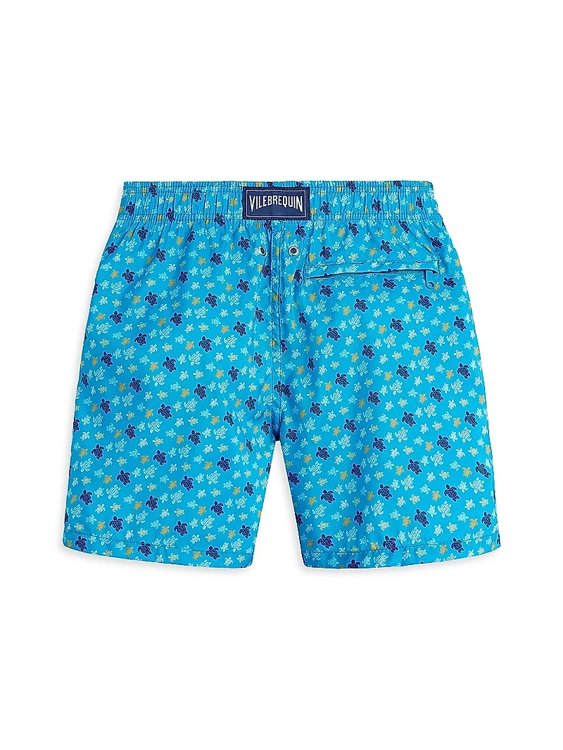Little Boy's & Micro Ronde Des Tortues Rainbow Swim Trunks