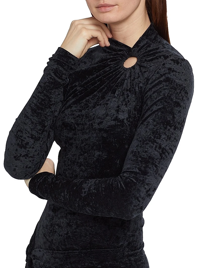 Havana Crushed Velvet Minidress