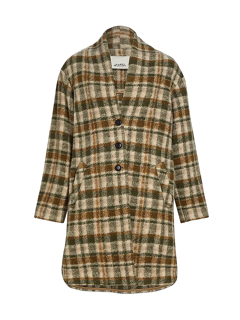 Gabriel Check Wool-Blend Coat