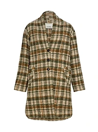 Gabriel Check Wool-Blend Coat