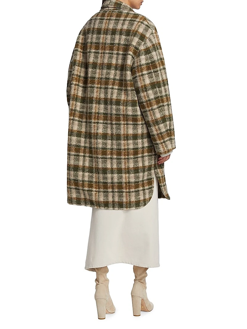 Gabriel Check Wool-Blend Coat