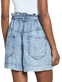 Pierine Chambray Belted Shorts