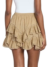 Gisele Cotton Ruffle Miniskirt