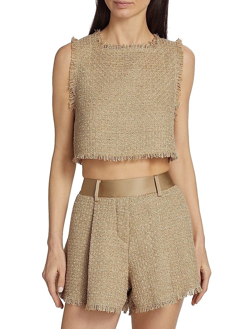 Tyla Tweed Crop Top