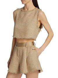 Tyla Tweed Crop Top