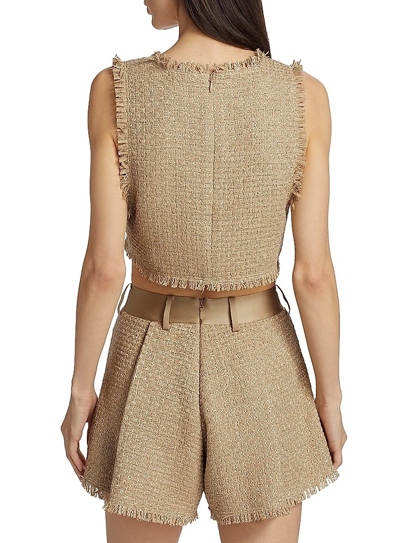 Tyla Tweed Crop Top