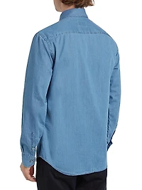 Denim Button-Front Shirt